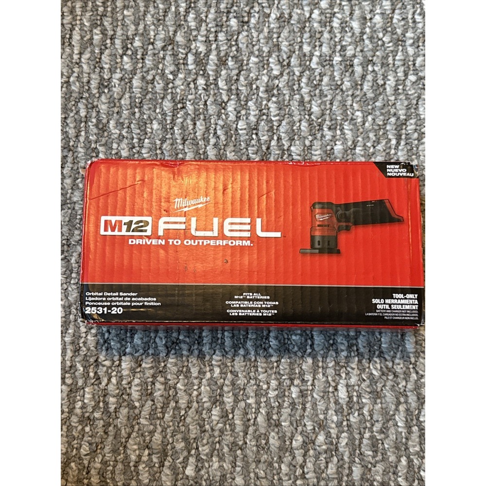 Milwaukee 2531-20 M12 FUEL Orbital Detail Sander New